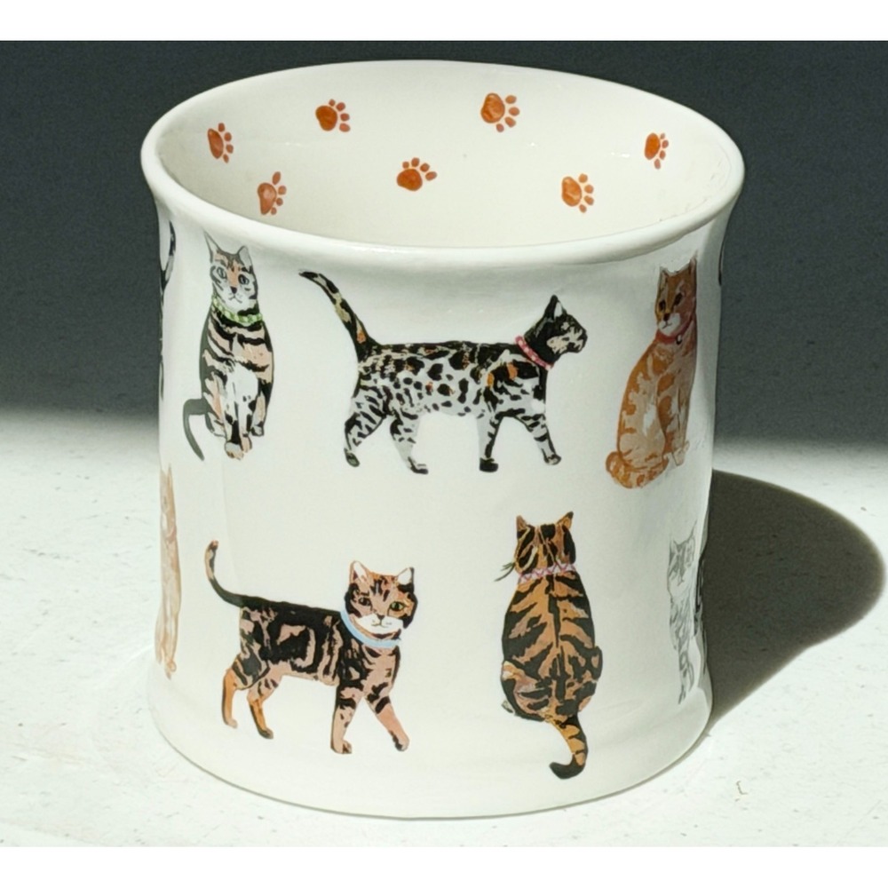 Cooksmart Cats On Parade Design England Fine China Mug Cat Coffee Cup - Picture 4 of 7